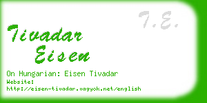 tivadar eisen business card